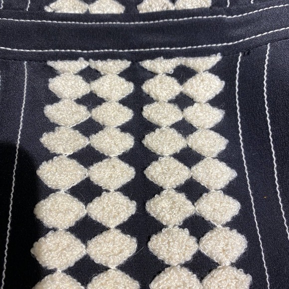 Anthro Plenty Tracy Reese Silk Fit Flare Mini Dress Short Sleeve Black 4 - Picture 9 of 11